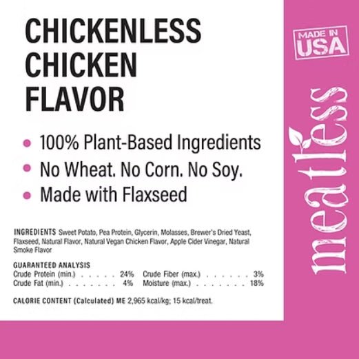 Callie’s Kitchen Gourmet Dog Treats Variety Pack – Organic & Plant - Based Options, Grain - Free, Healthy Soft Jerky Snacks, Made in USA - PH3AK - 4oz - Meatless Chicken - 9
