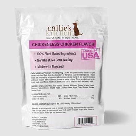 Callie’s Kitchen Gourmet Dog Treats Variety Pack – Organic & Plant - Based Options, Grain - Free, Healthy Soft Jerky Snacks, Made in USA - PH3AK - 4oz - Meatless Chicken - 8