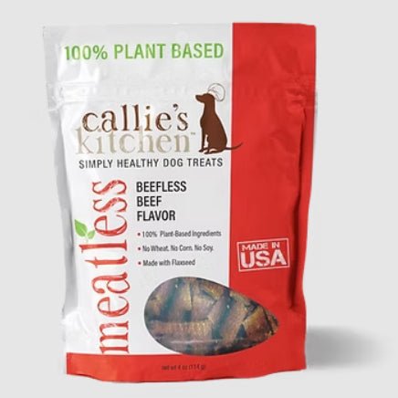 Callie’s Kitchen Gourmet Dog Treats Variety Pack – Organic & Plant - Based Options, Grain - Free, Healthy Soft Jerky Snacks, Made in USA - PH3AL - 4oz - Meatless Beef - 10
