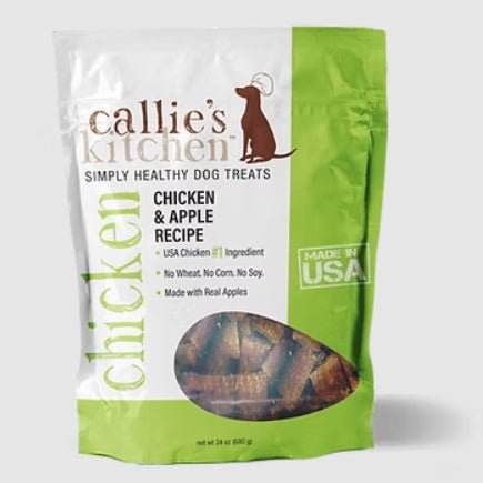 Callie’s Kitchen Gourmet Dog Treats Variety Pack – Organic & Plant - Based Options, Grain - Free, Healthy Soft Jerky Snacks, Made in USA - PH3AM - 24oz - Chicken & Apple - 13