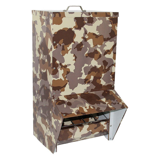 Camouflage Bordeaux Outdoor Feeder 20L – Durable Galvanized Steel Poultry and Game Feeder - GAUEL - Camo - 20 Liter - 1