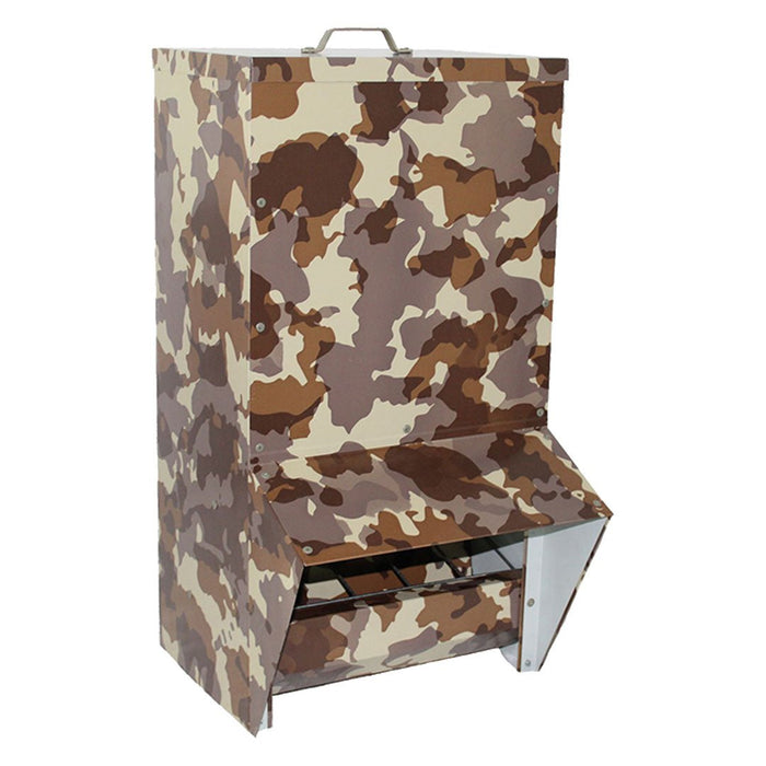 Camouflage Bordeaux Outdoor Feeder 20L – Durable Galvanized Steel Poultry and Game Feeder - GAUEL - Camo - 20 Liter - 1