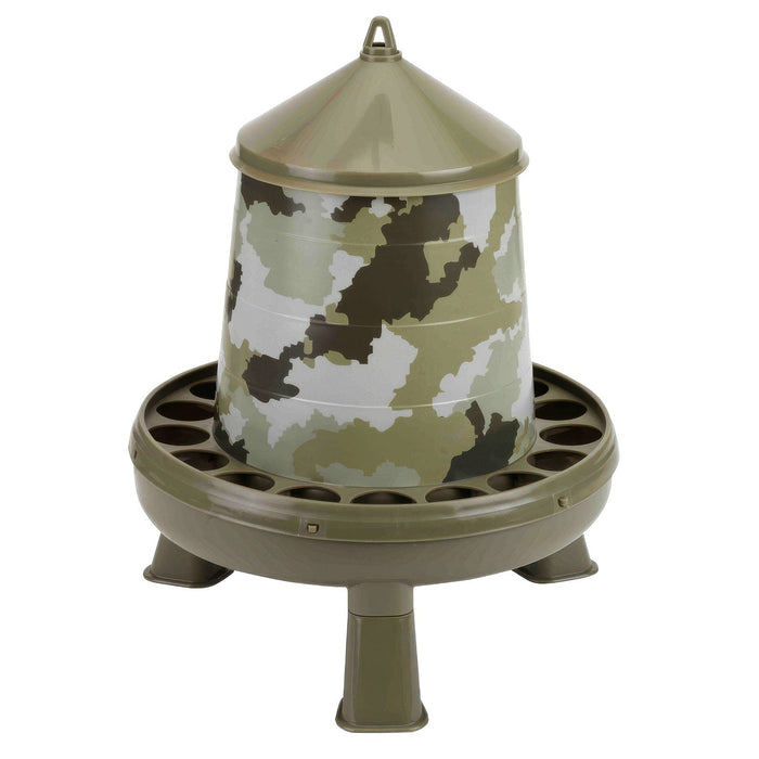 Camouflage Plastic Poultry Feeder with Legs, 8 lbs - GAUFQ - Camouflage - 8 lbs - 1