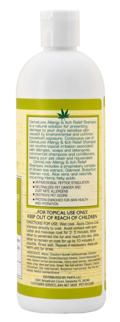 CannaLove Allergy & Itch Relief Shampoo, 16 oz - Jeffers - Animal & Pet Supplies > Pet Grooming > Pet Shampoo & Conditioner