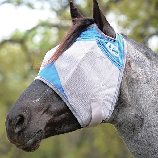 Cashel Crusader Fly Mask for Horses with Forelock Hole and UV Sun Block - QL1G7 - Wounded Warrior Blue - Yearling - 9