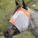 Cashel Crusader Fly Mask for Horses with Forelock Hole and UV Sun Block - QLIQ - Orange - Cob/Arabian - 12