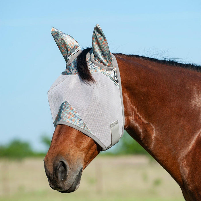 Cashel Crusader Fly Mask with Ears for Horses, Durable Micromesh UV Protection - QL1GS - Weanling - Sagebrush - 4