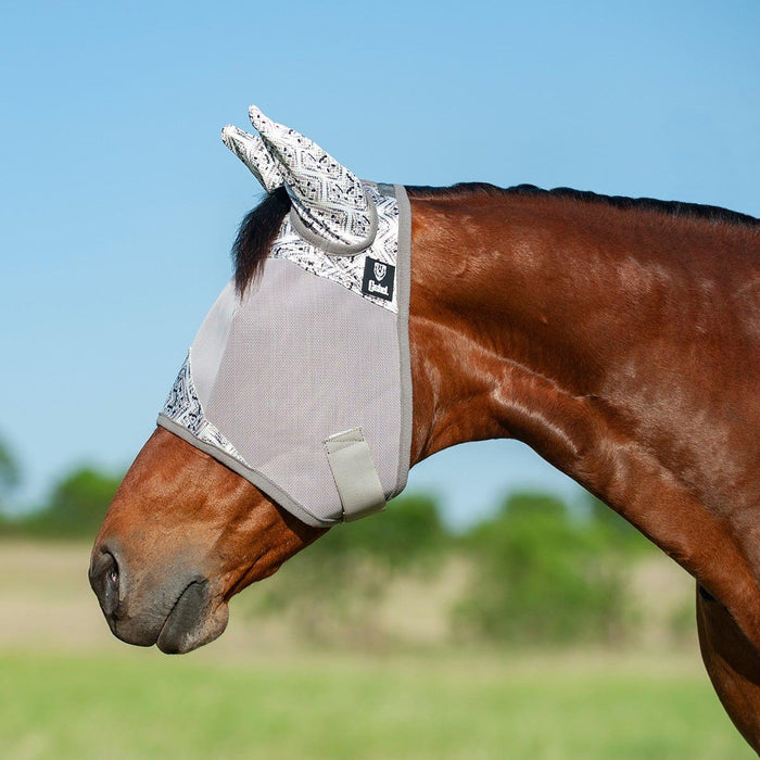 Cashel Crusader Fly Mask with Ears for Horses, Durable Micromesh UV Protection - QL1GU - Weanling - Tundra - 8