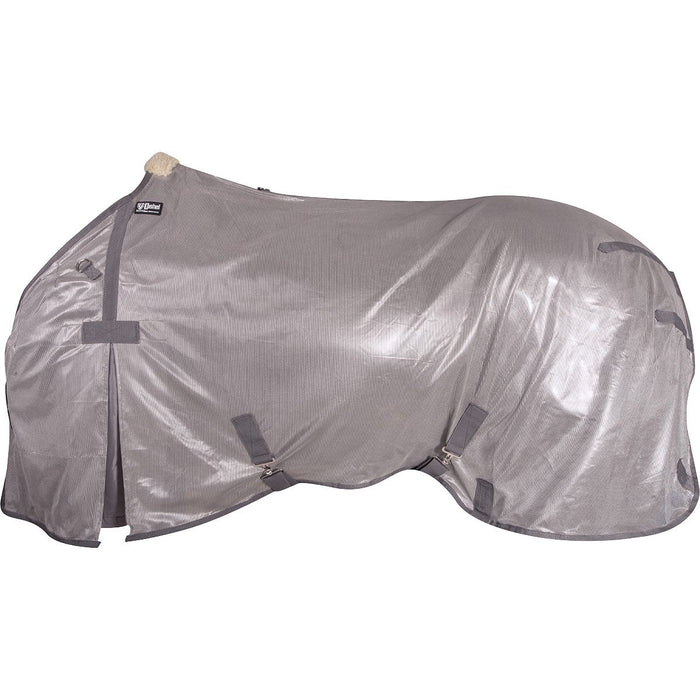 Cashel Economy Standard Neck Fly Sheet for Horses – Lightweight, UV & Insect Protection - QLB8 - Grey - 74" - 76" - 5