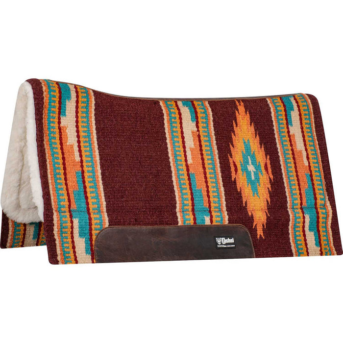 Cashel Performance Southwest Blanket Top Felt Saddle Pad - QL1MR - Brown/Orange - 32" x 34" - 3/4" - 3