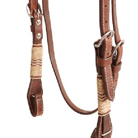 Cashel Rawhide Trim Browband Headstall - QL1FV - Brown - 3