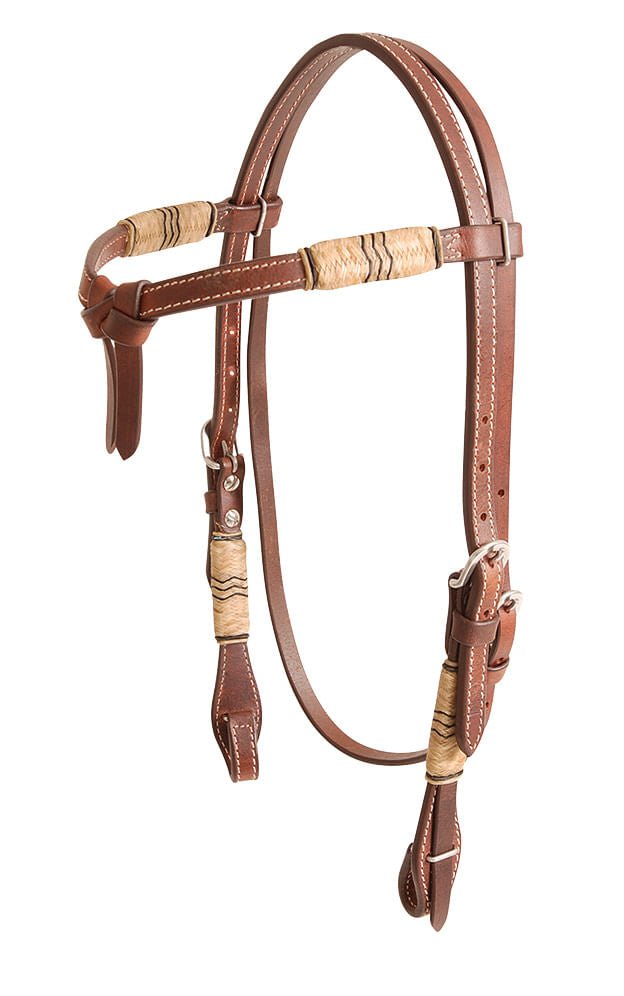 Cashel Chestnut Basket Stamped Browband Headstall