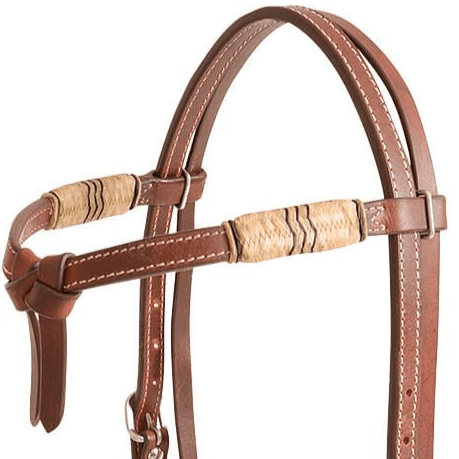Cashel Rawhide Trim Futurity Browband Headstall - QL1FW - Brown - 2