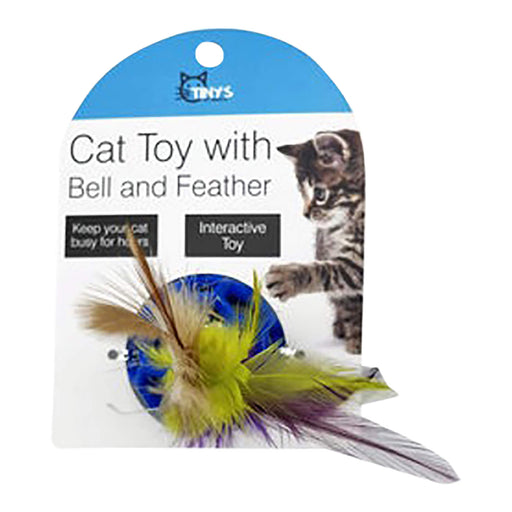 Cat Toy with Bell and Feather, Assorted - KL22Y - Assorted - 1