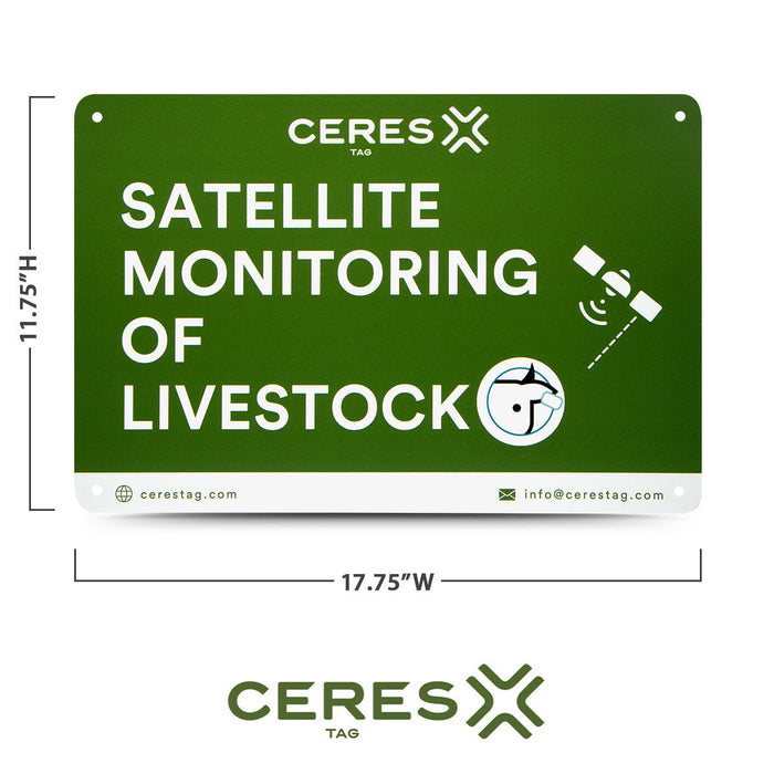 CERES RANCH Satellite Monitoring Signs for Cattle Theft Protection - CT2-11 - 2