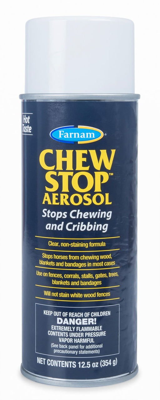Farnam Chew Stop Hot Cinnamon Chewing/Cribbing Deterrent - FACA - 12.5 oz Chew Stop, (aerosol) - 3