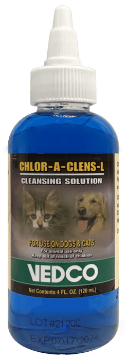 Chlor - A - Clens - L (1/2% Lidocaine) 4 oz – Wound Cleansing & Topical Pain Relief for Dogs & Cats - WVDQ - 4 oz - 1