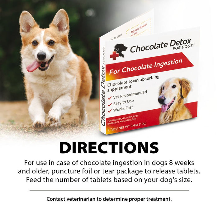 Chocolate Detox for Dogs, 2 Tablets - CH2AA - Beef Liver - 2 ct - 4