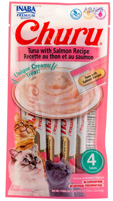 Churu Tuna w/ Salmon Puree Lickable Cat Treat, 4 - pk - Jeffers - Cat Supplies > Cat Treats