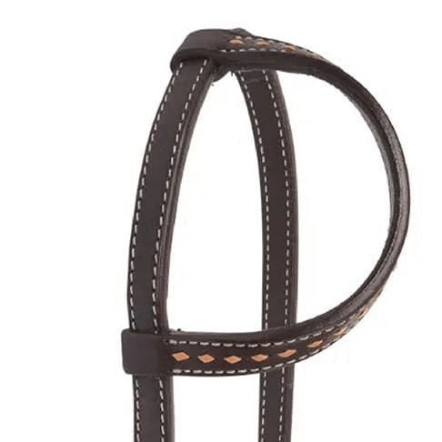 Circle Y Dusty Floral One Ear Headstall, Full - RD1FK - Vintage Brown - Full - 2