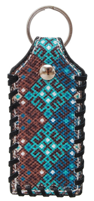 Circle Y Rectangle Key Chain, Turquoise Geometric - Jeffers - Women > Accessories, Jewelry, Handbags