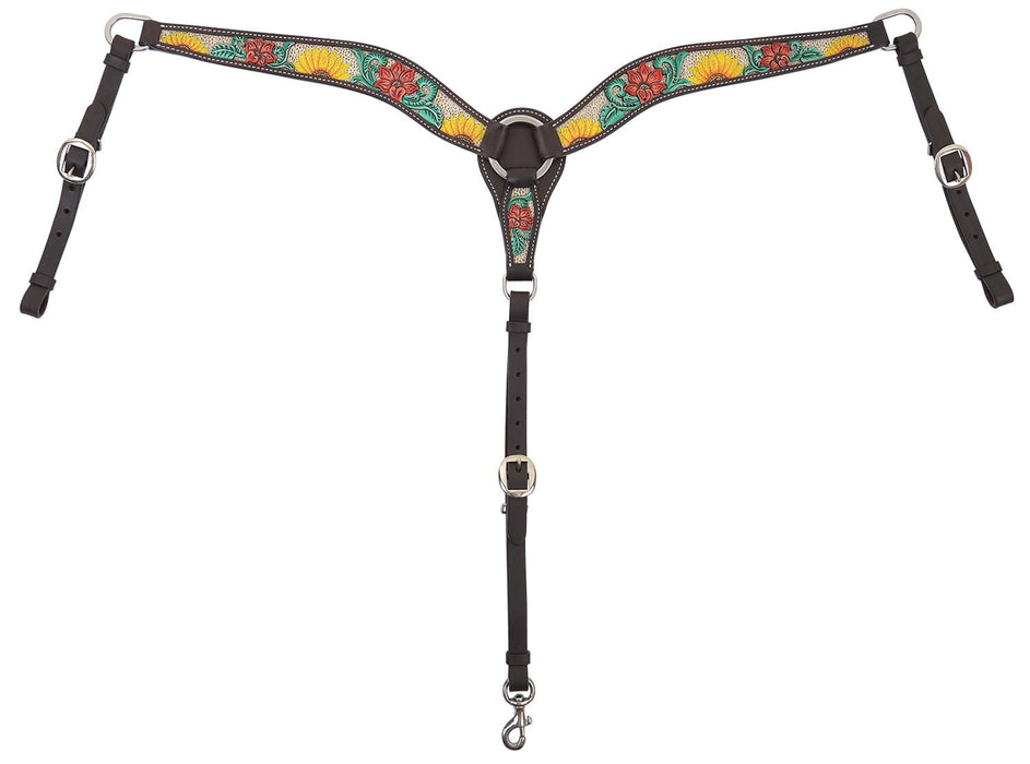 Circle Y Rising Sunflower Breast Collar - Jeffers - Horse Supplies > Horse Tack > Breast Collars