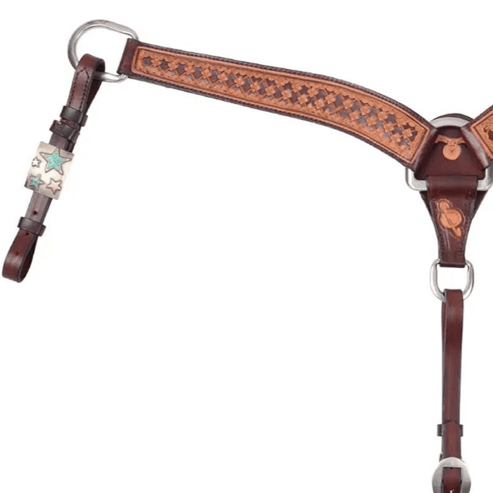Circle Y Saturn Rising Horse Breast Collar, Full - RD1G5 - Vintage Brown - Full - 2