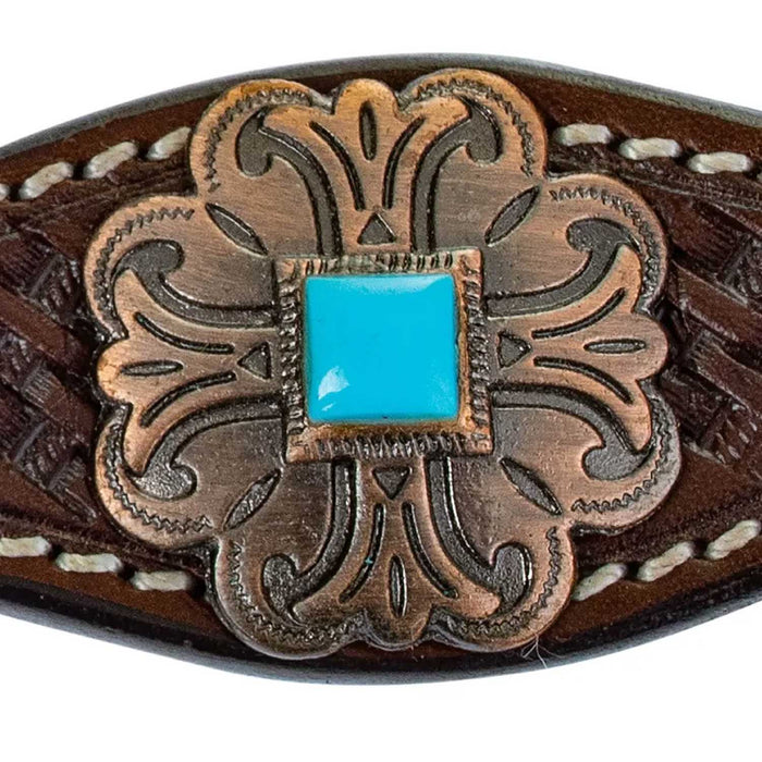 Circle Y Turquoise Round Up Breast Collar, Full - Jeffers - Horse Supplies > Horse Tack > Breast Collars