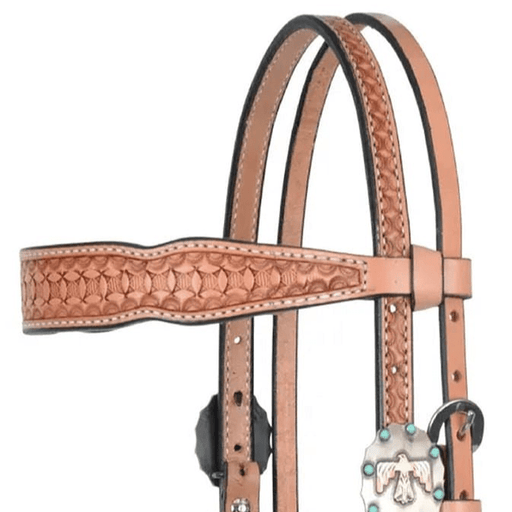 Circle Y Windsor Browband Headstall, Full - RD1FL - Light Brown - Full - 2