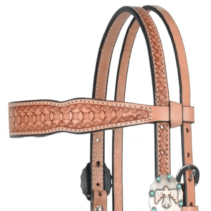 Circle Y Windsor Browband Headstall, Full - RD1FL - Light Brown - Full - 2