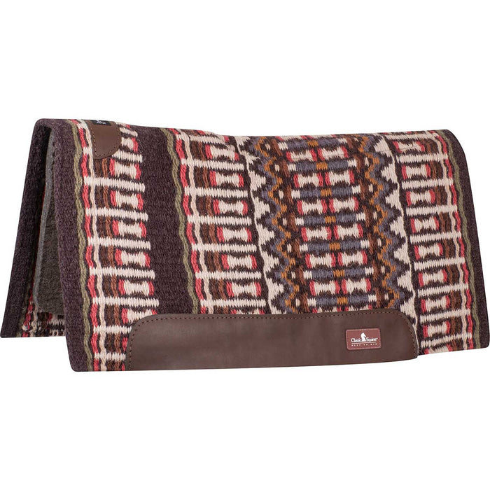 Classic Equine Classic Blanket Top Saddle Pad - CR1UX - Coffee/Moss Green - 32" x 34" - 1" - 2