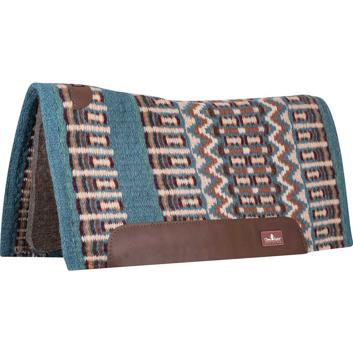 Classic Equine Classic Blanket Top Saddle Pad - CR1V1 - Peacock/Emerald - 32" x 34" - 1" - 5