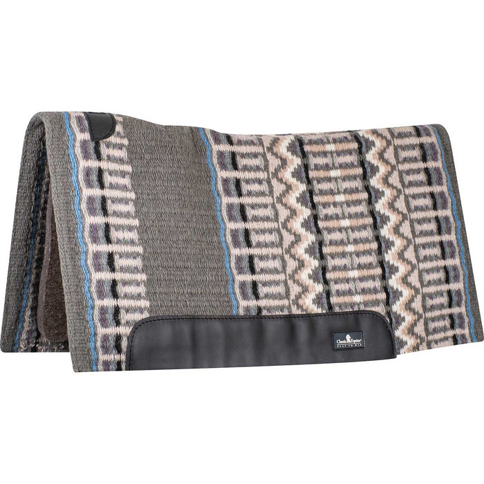 Classic Equine Classic Blanket Top Saddle Pad - CR1V5 - Steel Grey/Cornflower - 34" x 38" - 1" - 9