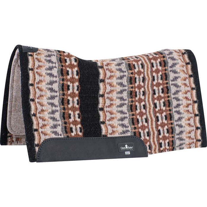 Classic Equine ESP Contour Blanket Top Saddle Pad - CR1U4 - Black/Steel Grey - 34" x 38" - 3/4" - 6