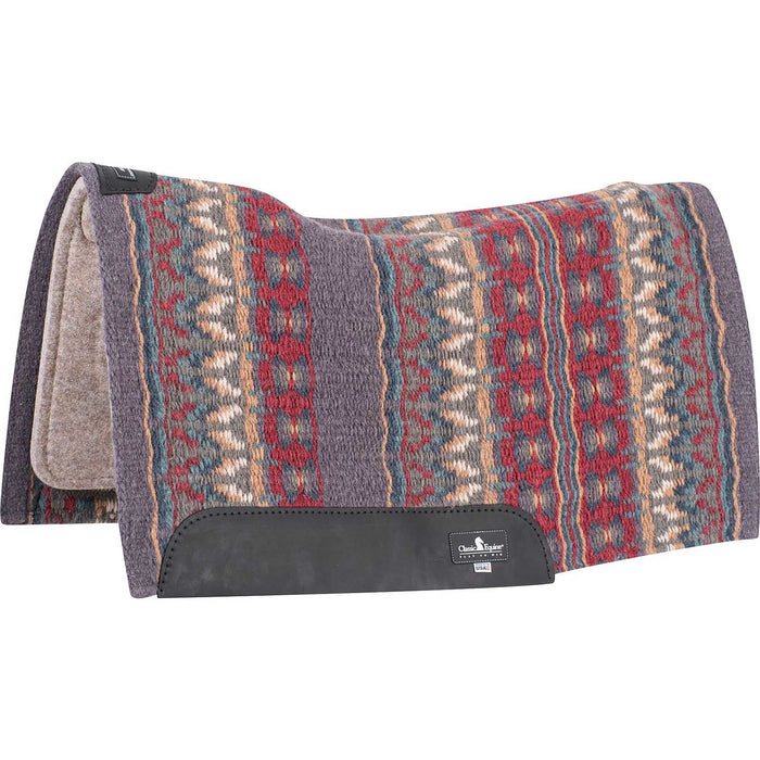 Classic Equine ESP Contour Blanket Top Saddle Pad - CR1U8 - Slate/Fawn - 34" x 38" - 3/4" - 10