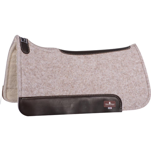 Classic Equine Felt & Fleece Saddle Pad - CR1VE - Natural - 31" x 32" - 3/4" - 1