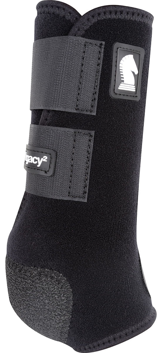JIN-Bottes avant de cheval Protection de jambe légère et réglable (Bottes avant noires L