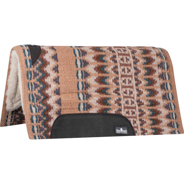 Classic Equine SensorFlex Blanket Top Saddle Pad - CR1UG - Fawn/Peacock - 32" x 34" - 1" - 2