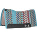 Classic Equine Zone Blanket Top Saddle Pad - CR1TG - Turquoise/Peacock - 32" x 34" - 3/4" - 5