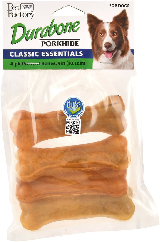 Classic Essentials Pressed Porkhide Durabone Chews, 4 pack - Jeffers - Dog Supplies > Dog Treats > Chews