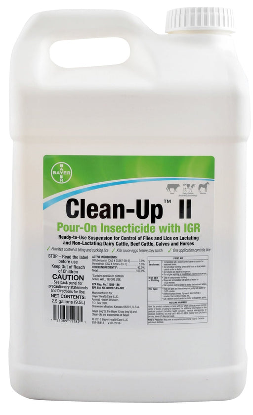 Clean - Up II Pour - On Insecticide with IGR - Jeffers - Animal Health & Wellness > Fly & Insect Control