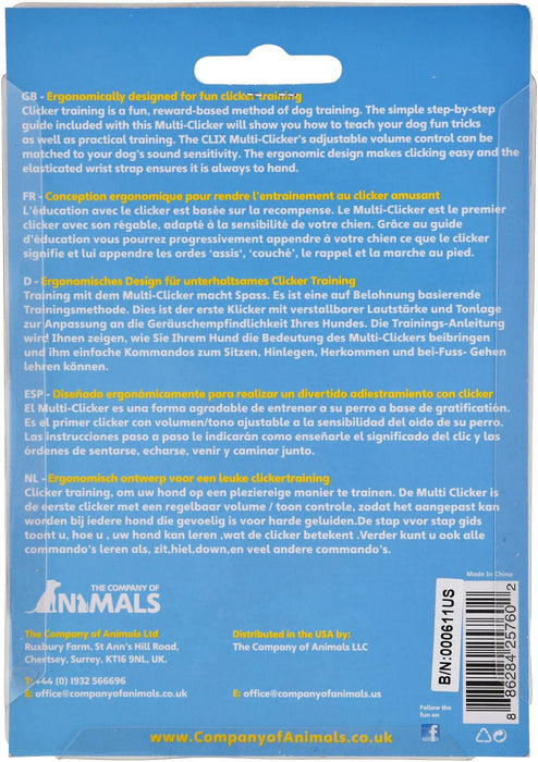 CLIX Multi - Clicker For Training, Blue - Jeffers - Animal & Pet Supplies > Pet Training Aids