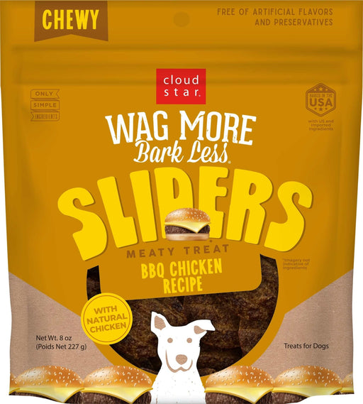 Cloud Star Wag More Bark Less Sliders Dog Treats, 8 oz - 2PWR - 8oz - BBQ Chicken - 1