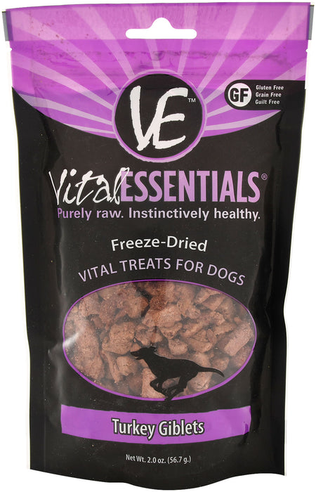 Vital Essentials Freeze-Dried Turkey Giblets Dog Treats -   