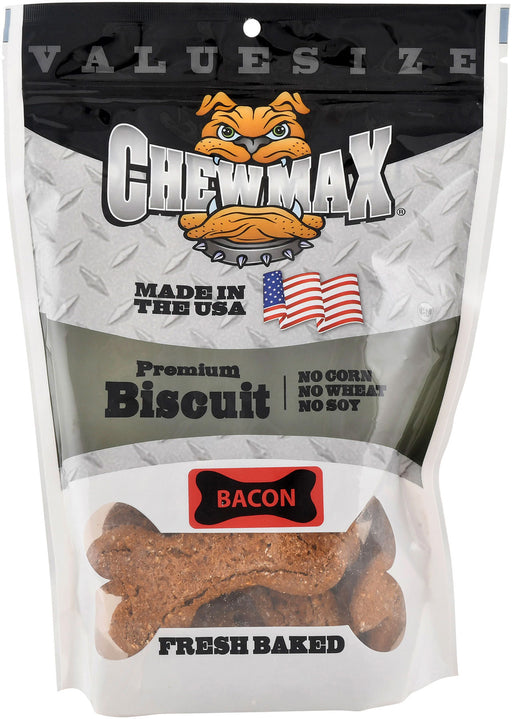 Chewmax Premium Bacon Biscuits, 4"L - 1 lb bag, 4" Bacon Biscuits  