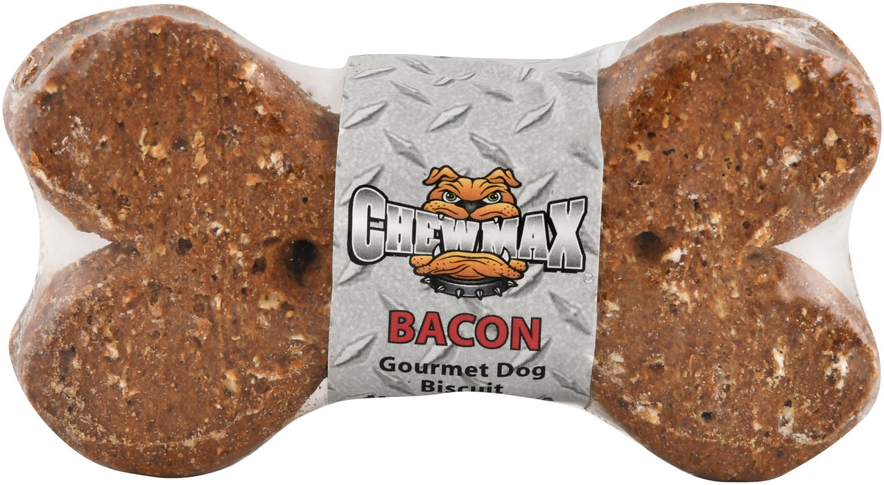 Chewmax Premium Bacon Biscuits, 4"L - 2-Pack, 4" Bacon Biscuits  