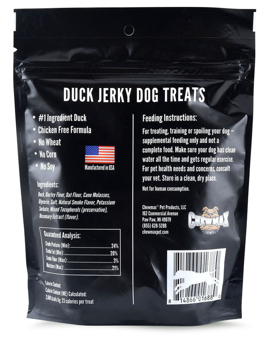 ChewMax Duck Jerky, 5 oz -   