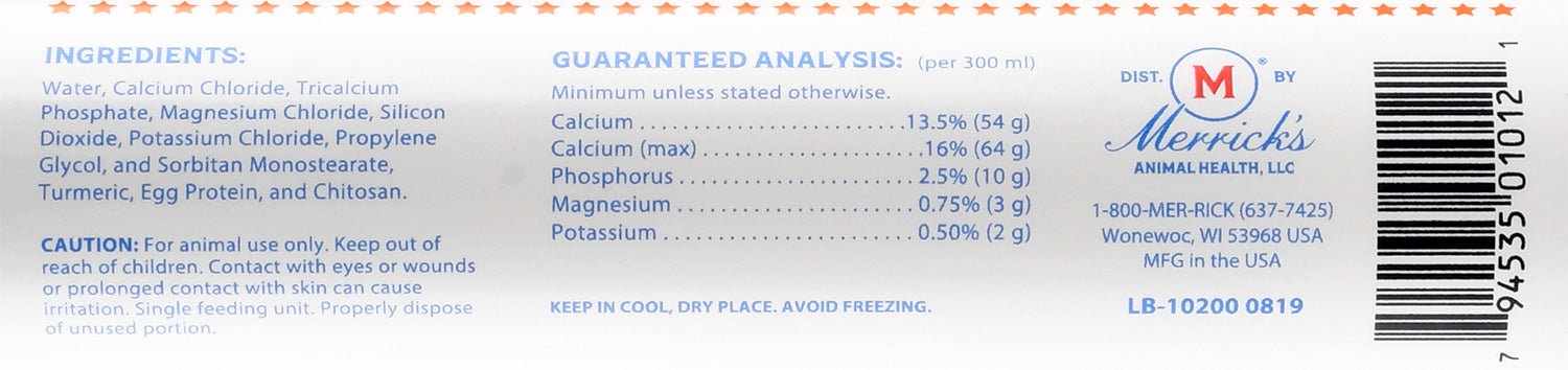 CMPK Gel Plus Mineral Supplement for Fresh Cows, 300 mL - VP18 - Single Pack - 5