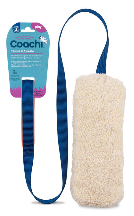 Coachi Chase & Crinkle Navy, Coral & Faux Lambswool - Jeffers - Dog Supplies > Dog Toys