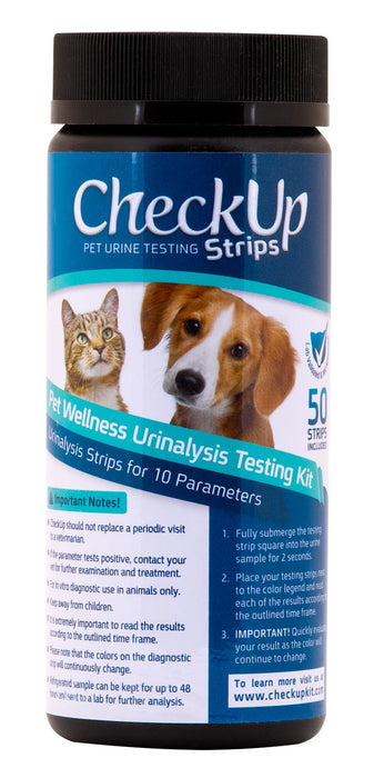 CheckUp 10-in-1 Urine Test Strips, Dog/Cat -   